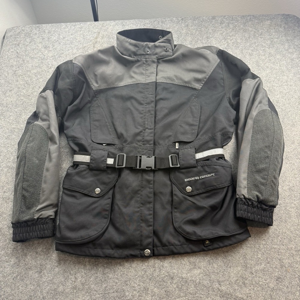 BMW Motorrad Modern Concept Jacket Womens 16R Black Motorcycle Padded Reflective